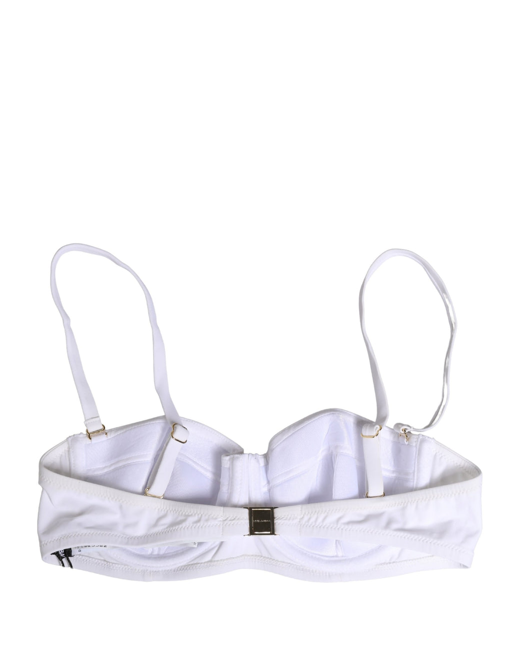 White Nylon Bikini Logo Plaque 2 Piece Swimwear