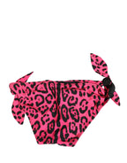 Pink Leopard Print Bikini Bottom Beachwear Swimwear