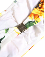 Multicolor Sunflower Print Bandeau Top Swimwear