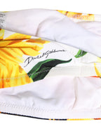 Multicolor Sunflower Print Bandeau Top Swimwear