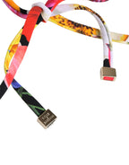 Black Floral Print Nylon Halter Bikini Top Swimwear