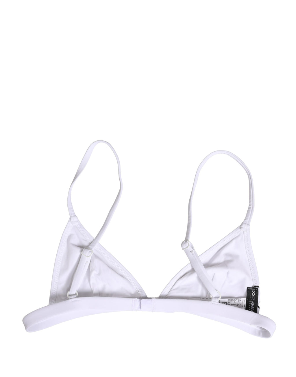 White Nylon Triangle Beachwear Bikini Top Swimwear