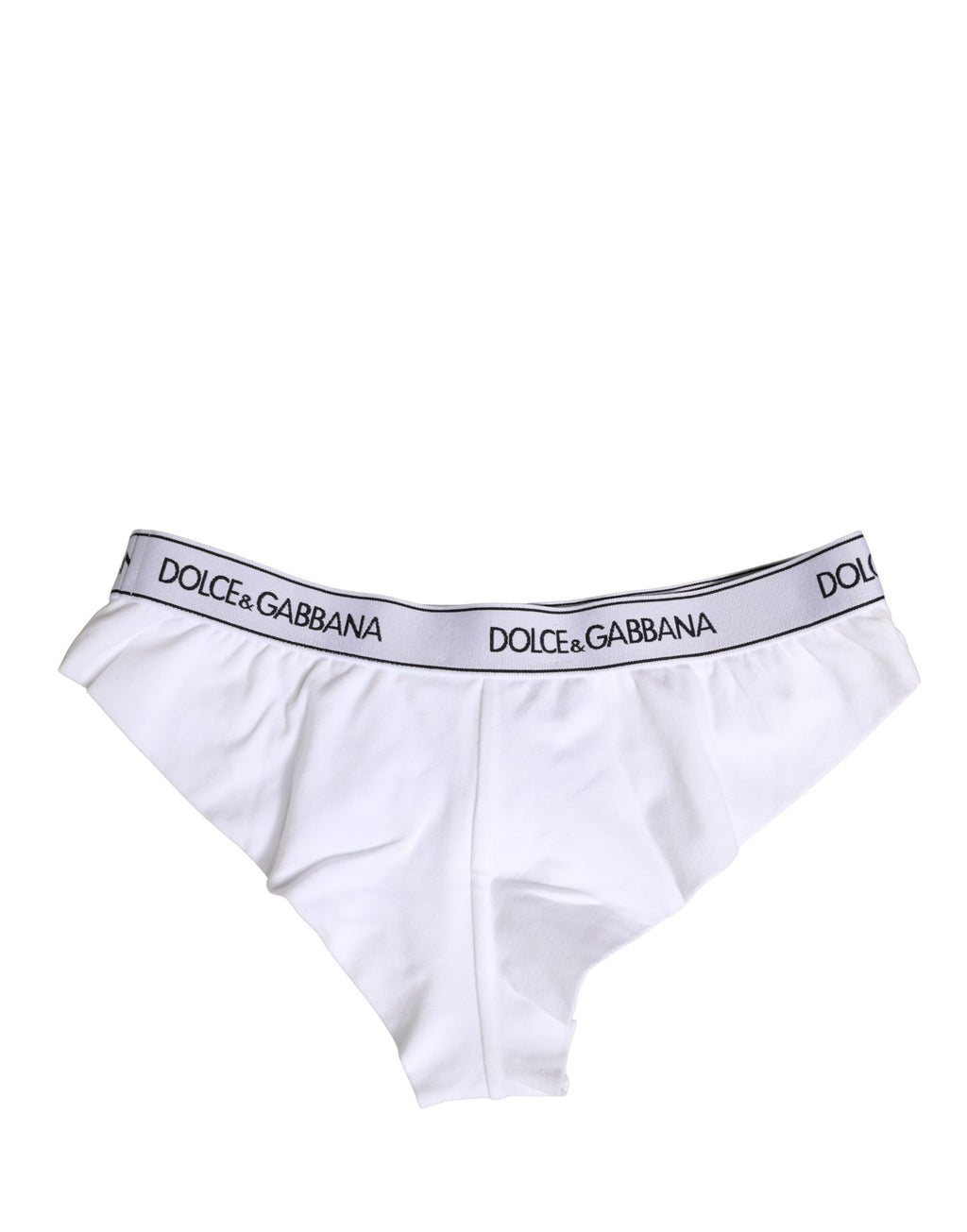 White Cotton Logo Waistband Brief Panty Underwear