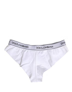White Cotton Logo Waistband Brief Panty Underwear