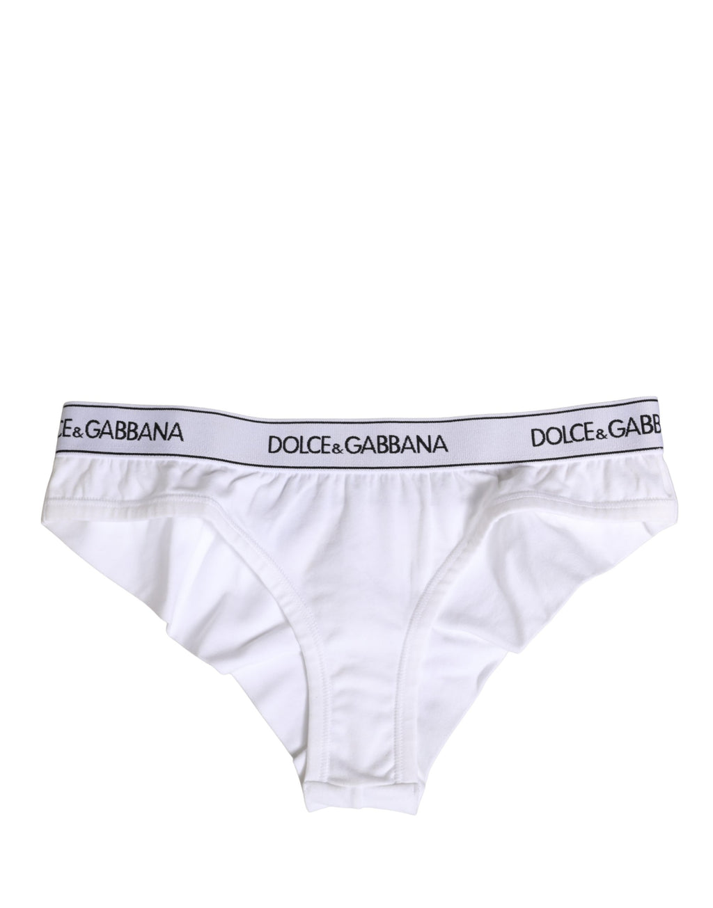 White Cotton Logo Waistband Brief Panty Underwear