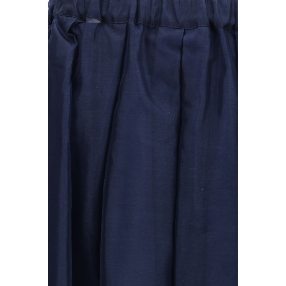 Blue Cotton Long Skirt