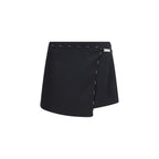 Black Polyester Short And Mini Shorts
