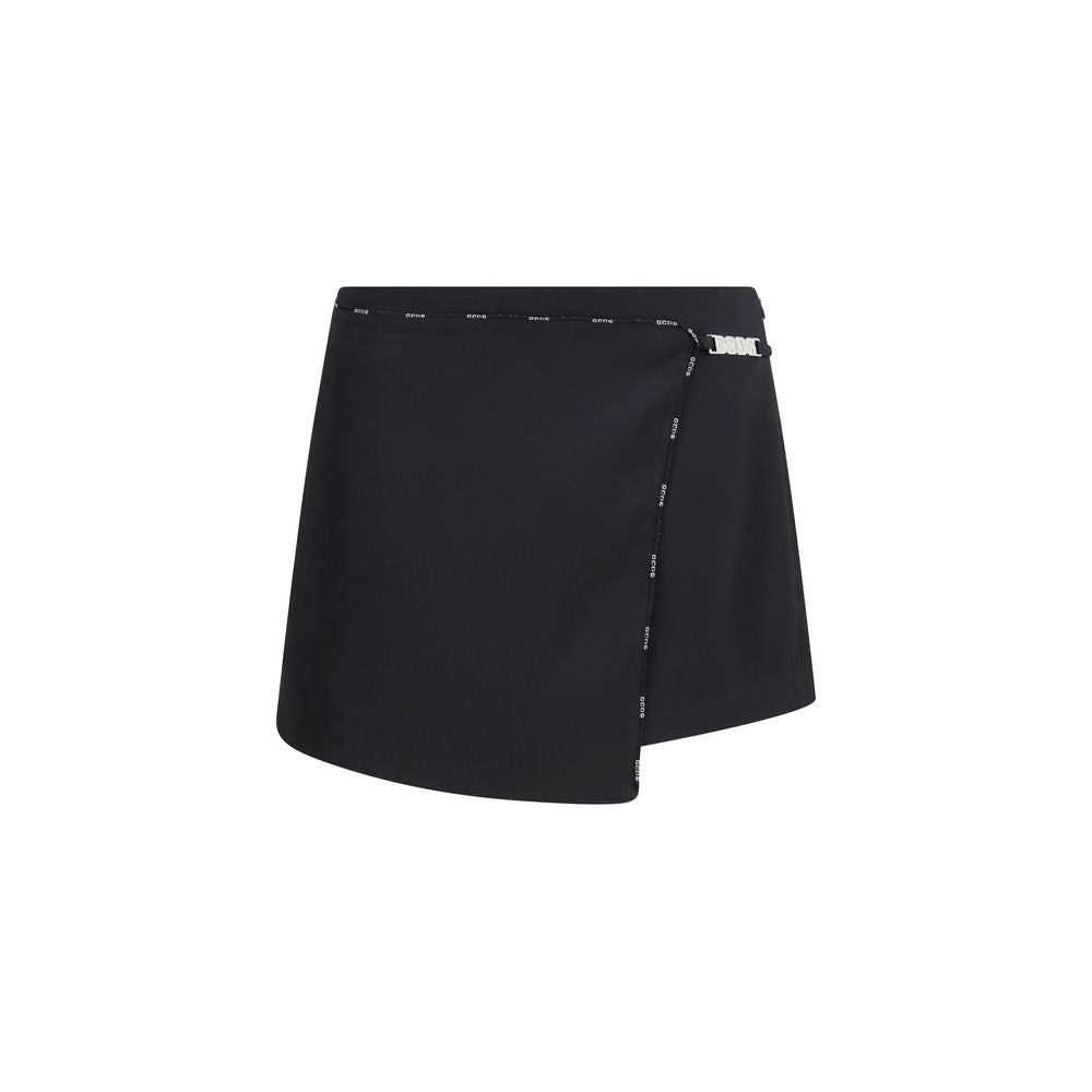Black Polyester Short And Mini Shorts