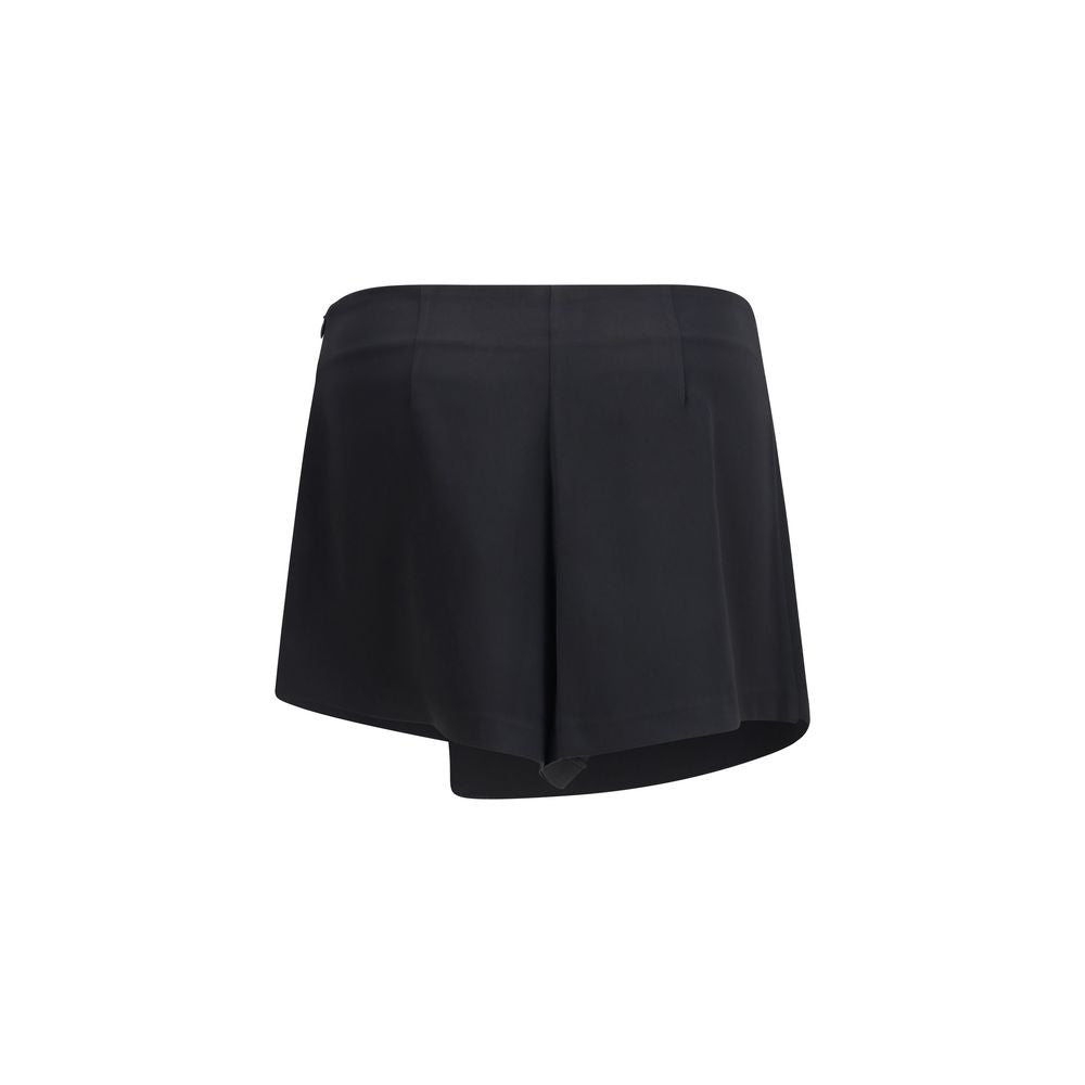 Black Polyester Short And Mini Shorts