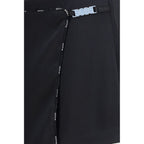 Black Polyester Short And Mini Shorts