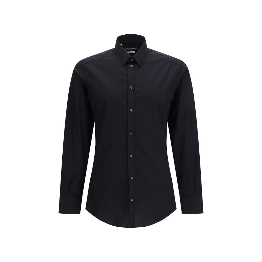 Black Cotton Dress Shirt