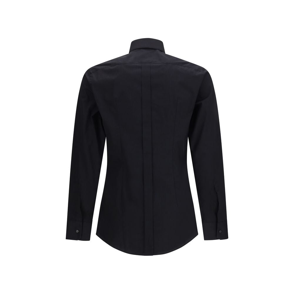Black Cotton Dress Shirt