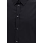 Black Cotton Dress Shirt