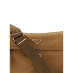 Brown Recycled Polyamide Shoulder Bag