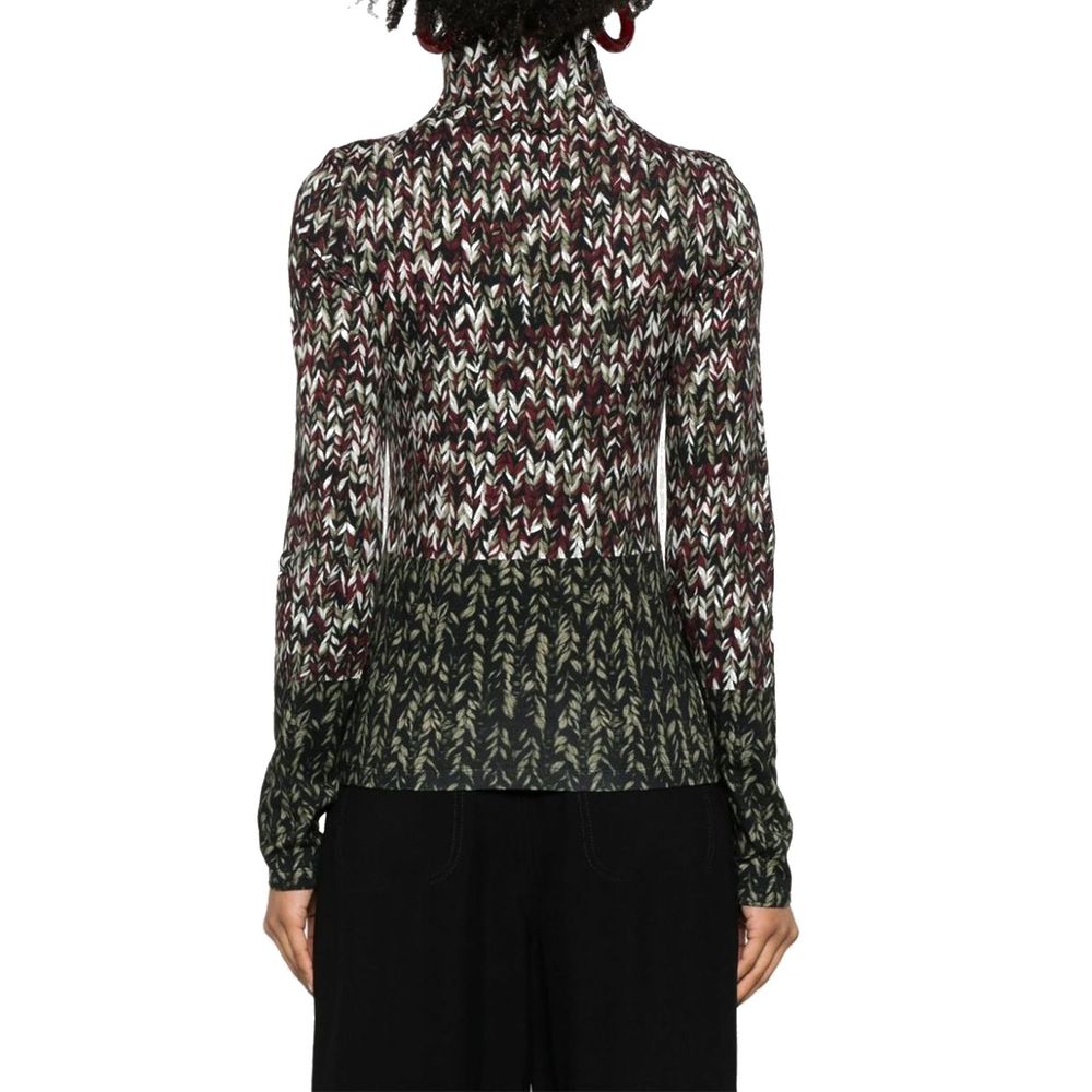 Bicolor Cotton Long Sleeve T-Shirt