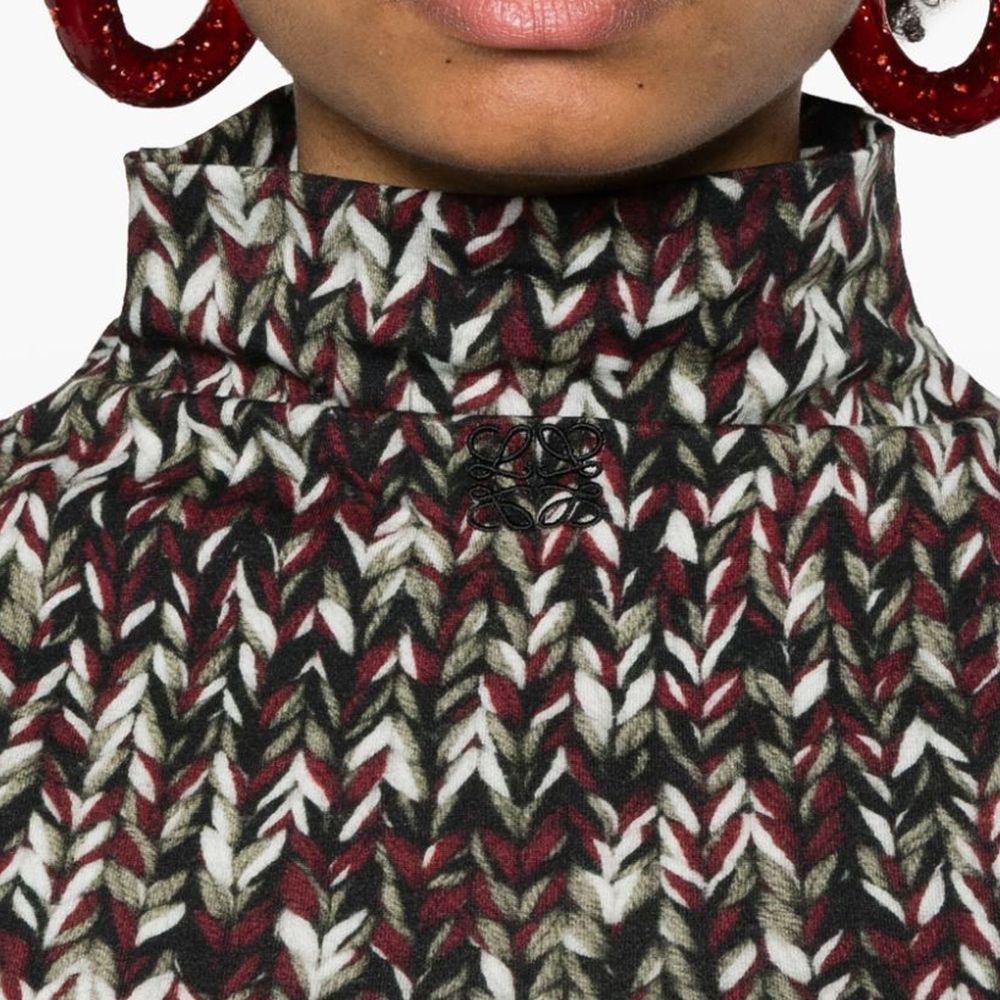 Bicolor Cotton Long Sleeve T-Shirt