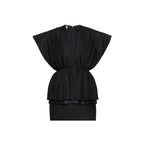 Black Wool Casual Dress