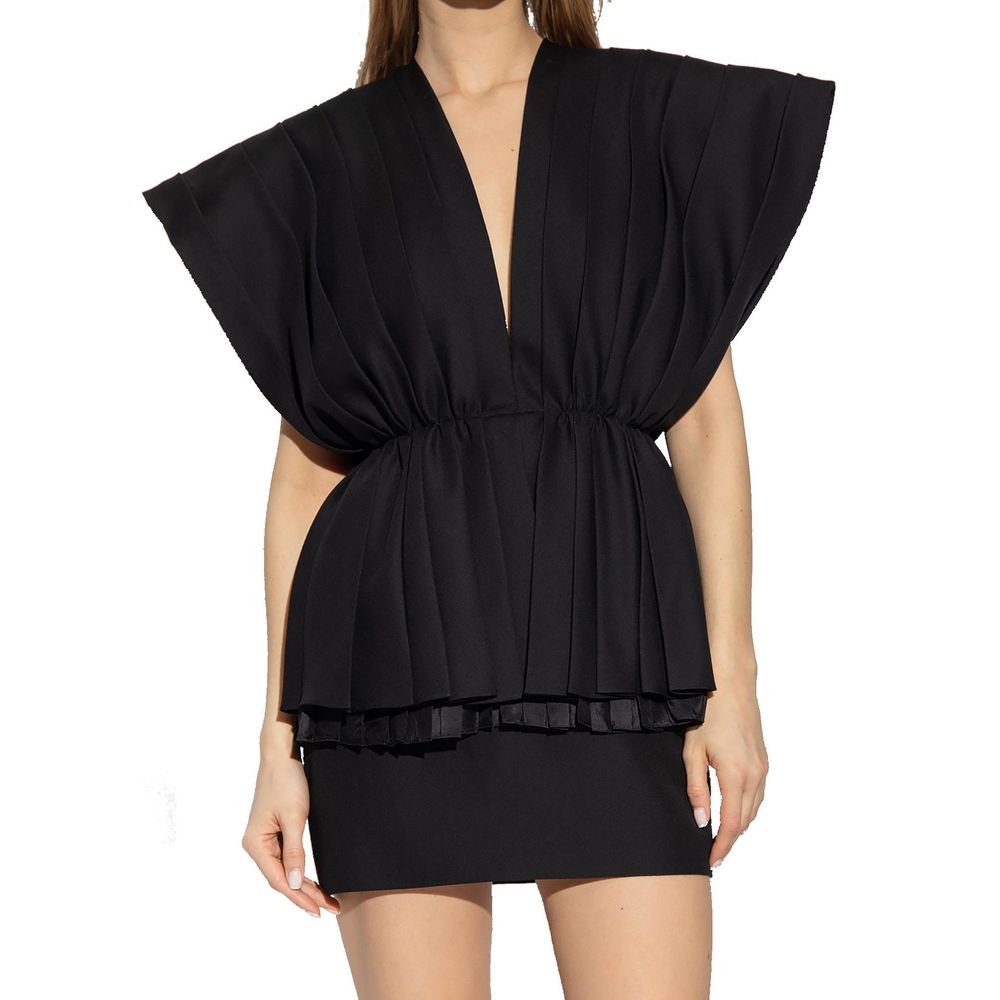 Black Wool Casual Dress