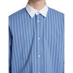 Blue Cotton Pattern Shirt