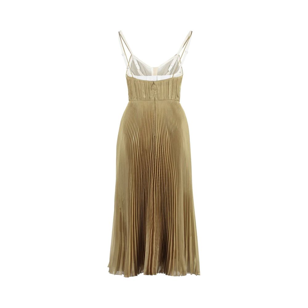 Gold Polyester Casual Dress