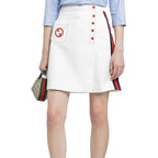 White Polyester Skirt