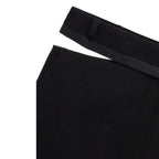 Black Virgin Wool Long Skirt