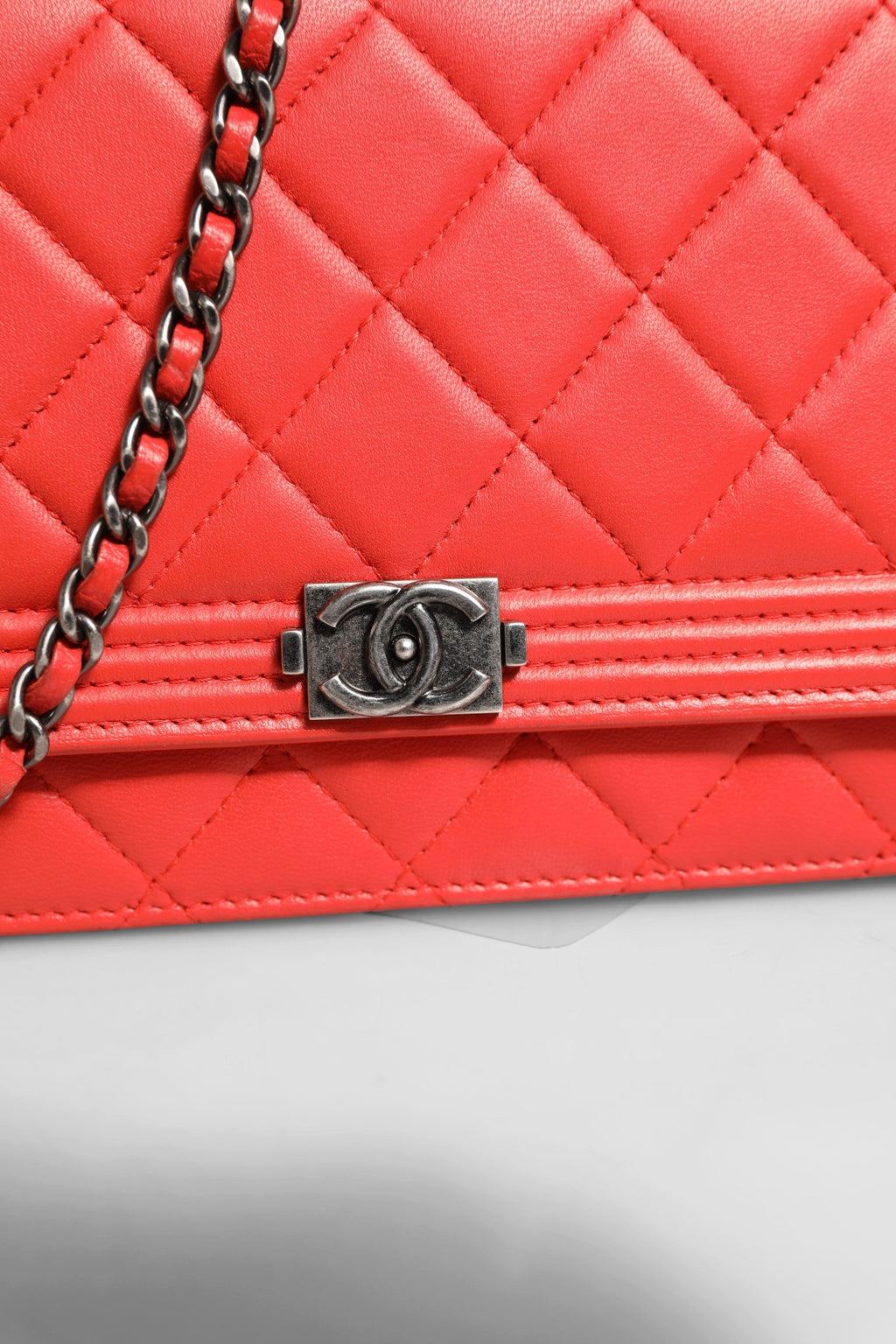 Chanel Boy Wallet on Chain Red Lambskin