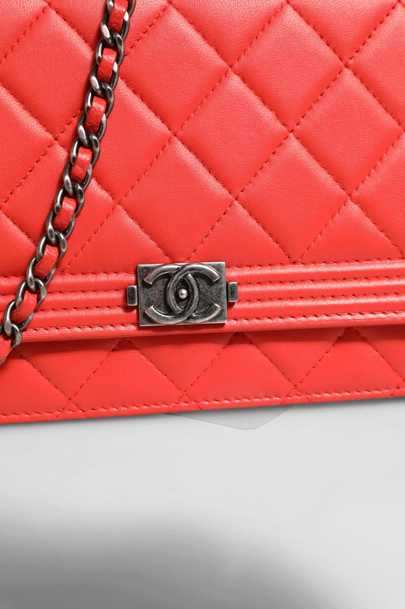 Chanel Boy Wallet on Chain Red Lambskin