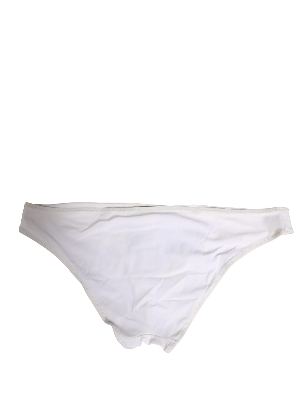 White DG Logo Plaque Bikini Bottom Underwear