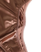 Brown Silk Satin Lingerie Panty Brief Underwear