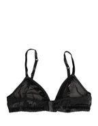 Black Nylon Stretch Soft Cup Brassiere Underwear