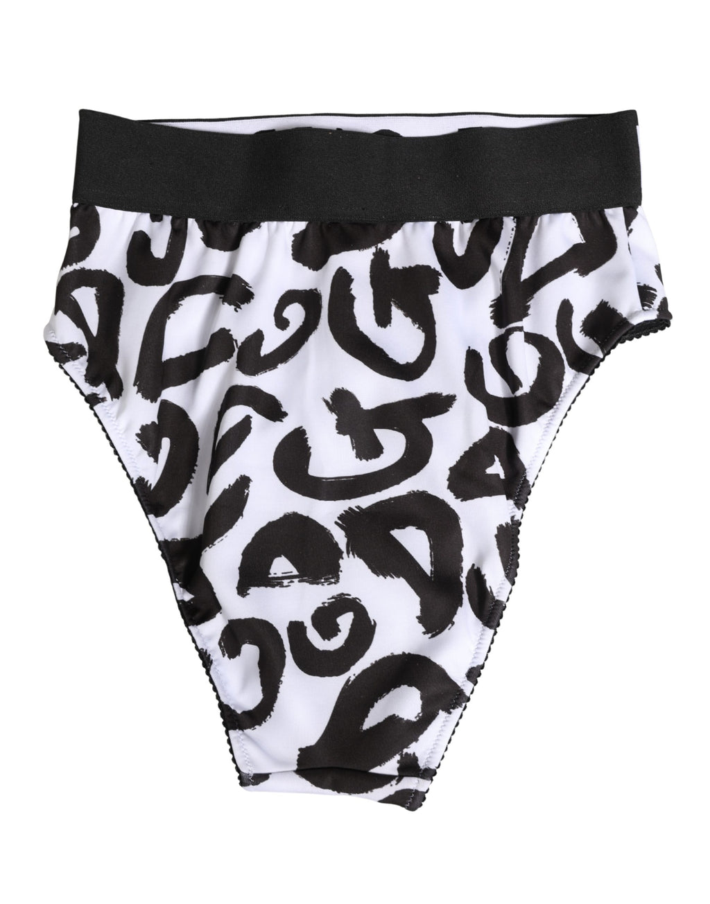 Black White Graphic Logo High Brief Underwear