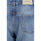 Blue Cotton Jeans Denim