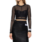 White Elastane Tank Tops