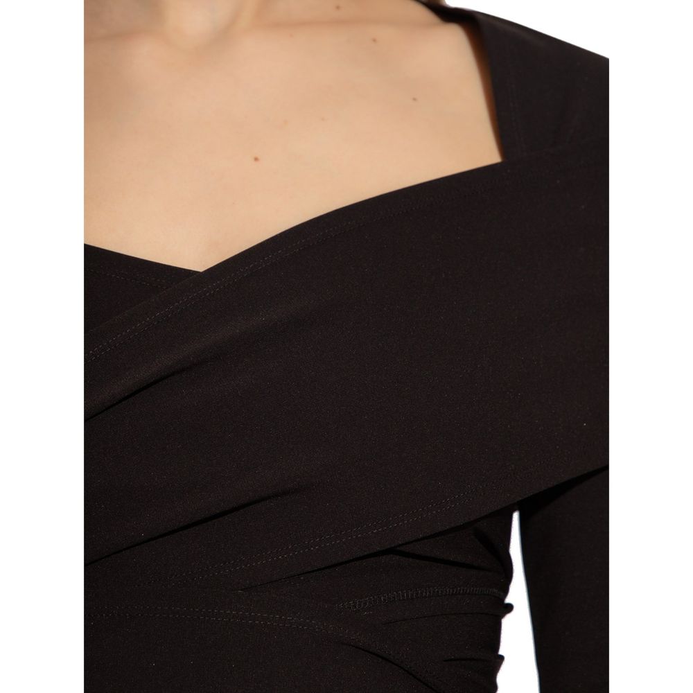 Black Elastane Tank Tops