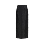 Black Silk Long Skirt