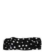 Black White Polka Dot Bandeau Beachwear Swimwear