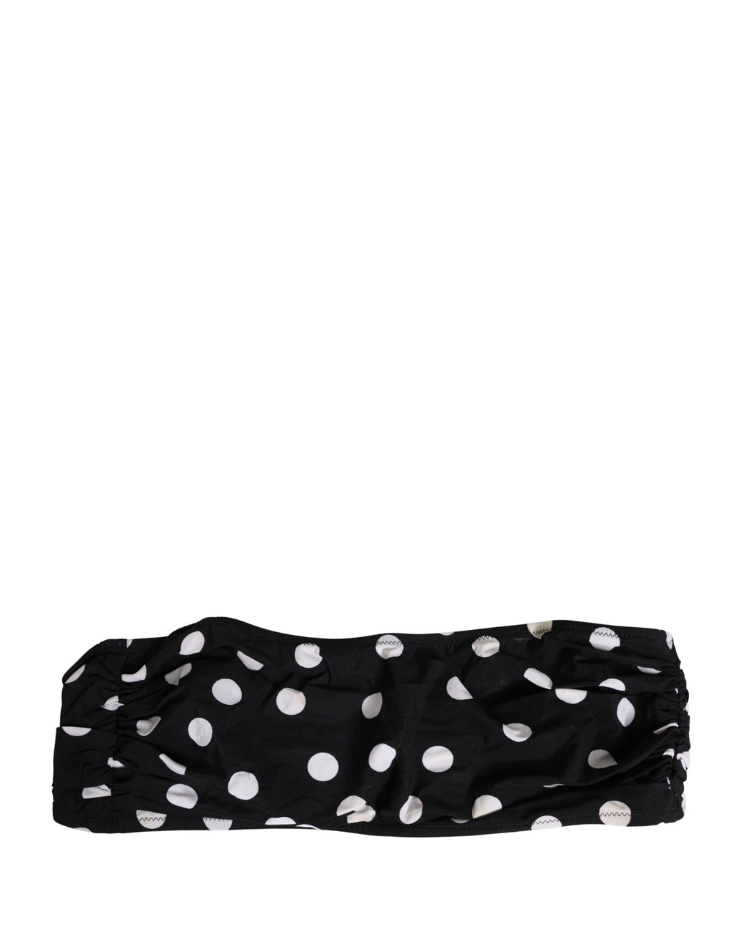 Black White Polka Dot Bandeau Beachwear Swimwear