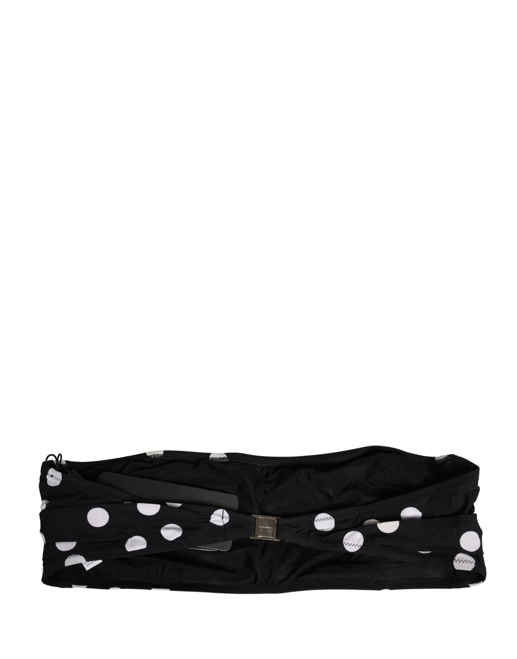 Black White Polka Dot Bandeau Beachwear Swimwear