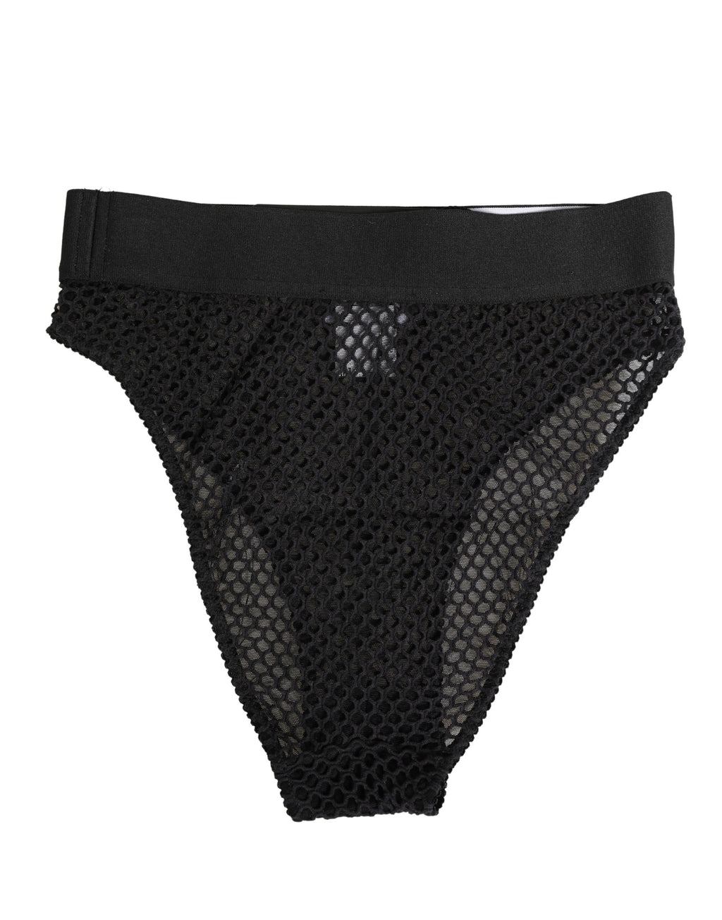 Black Cotton Mesh High Brief Panty Underwear