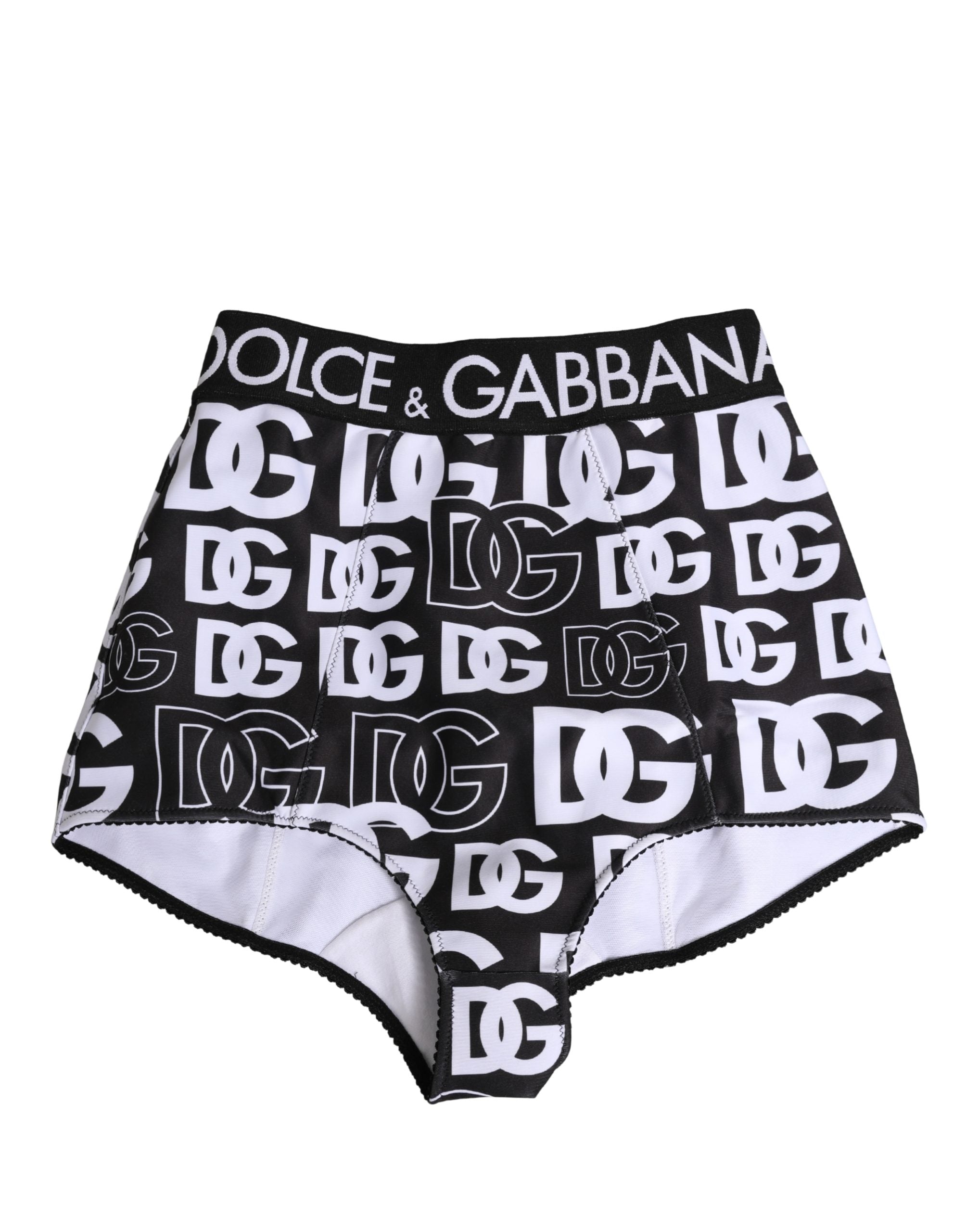 Black White DG Logo Waistband Girdle Underwear