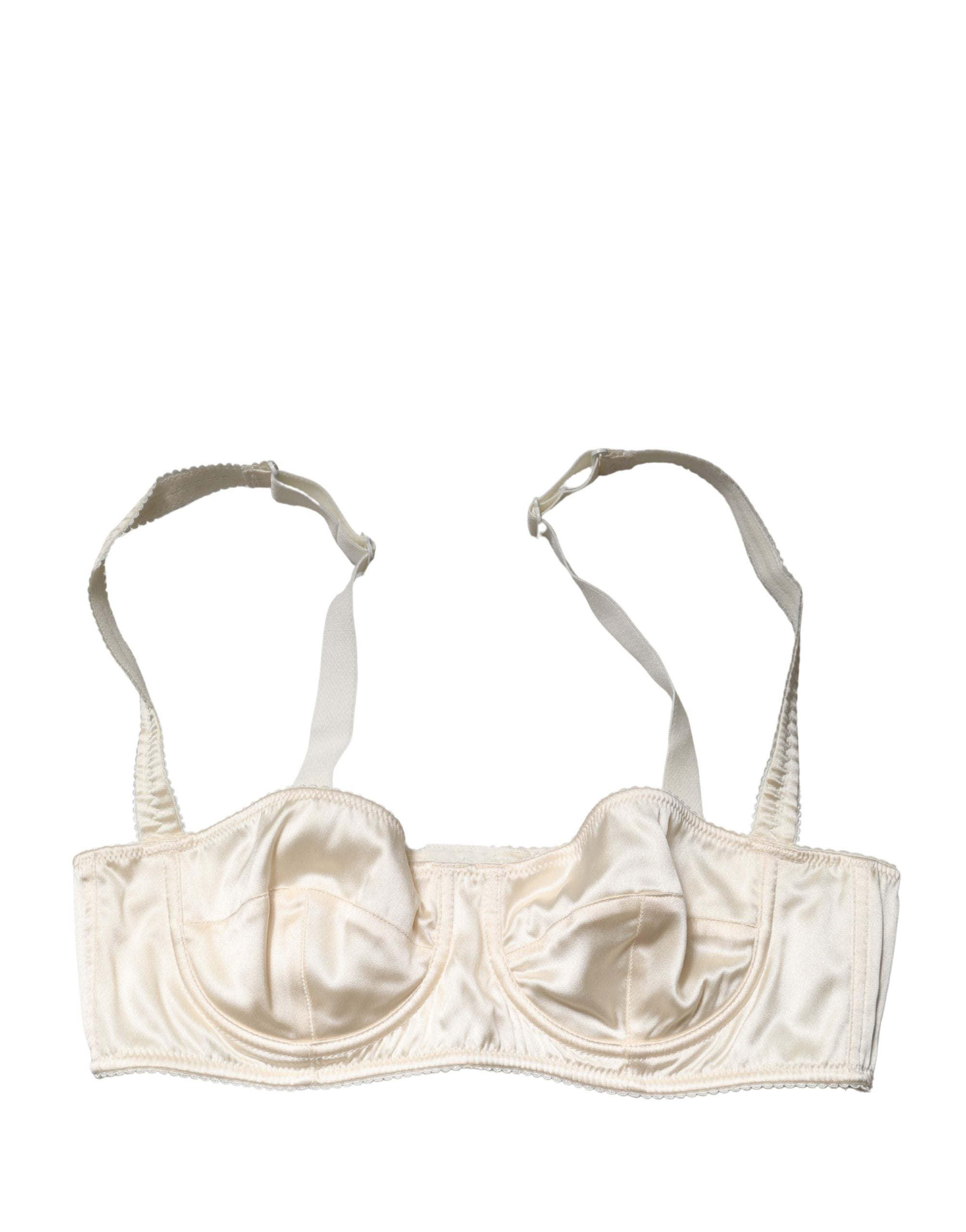 Off White Semi-Pad Underwire Balconette Bra Underwear