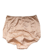 Beige Silk Blend High Waist Girdle Panty Underwear