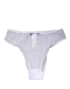 White Sheer Silk Stretch High Brief Underwear