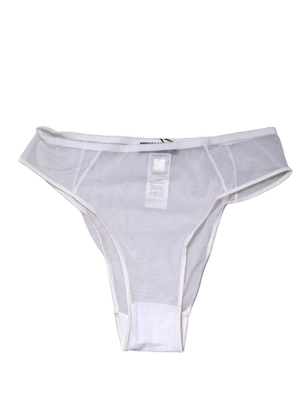 White Sheer Silk Stretch High Brief Underwear