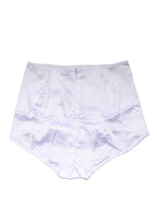 White Silk Blend High Waist Girdle Panty Underwear