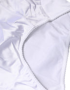 White Silk Blend High Waist Girdle Panty Underwear