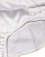 White Silk Blend High Waist Girdle Panty Underwear