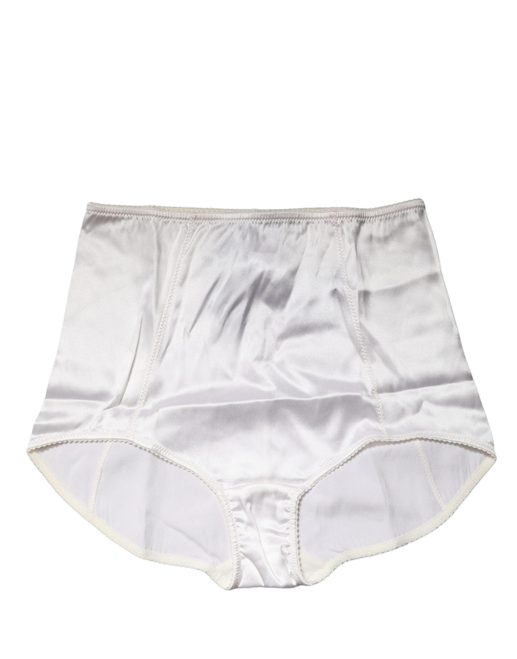 White Silk Blend High Waist Girdle Panty Underwear