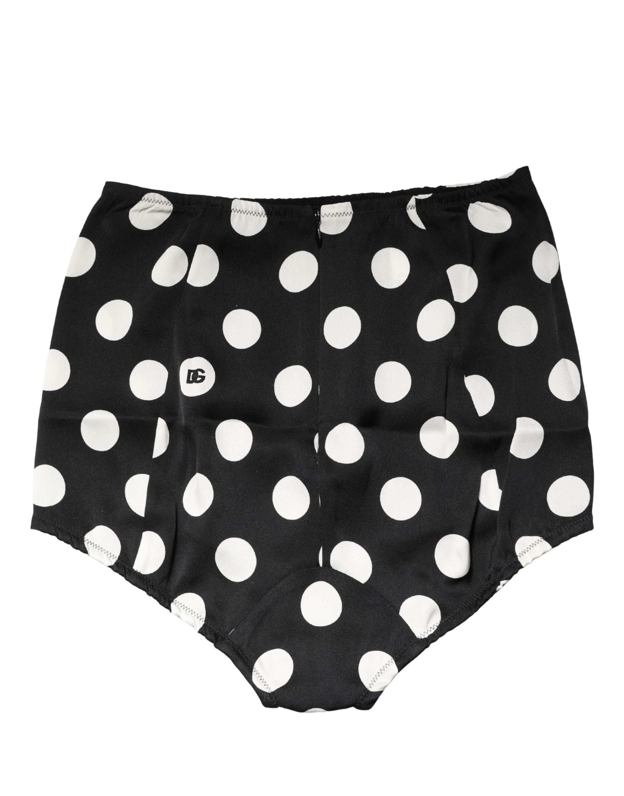 Black Polka Dot High Waist Girdle Panty Underwear